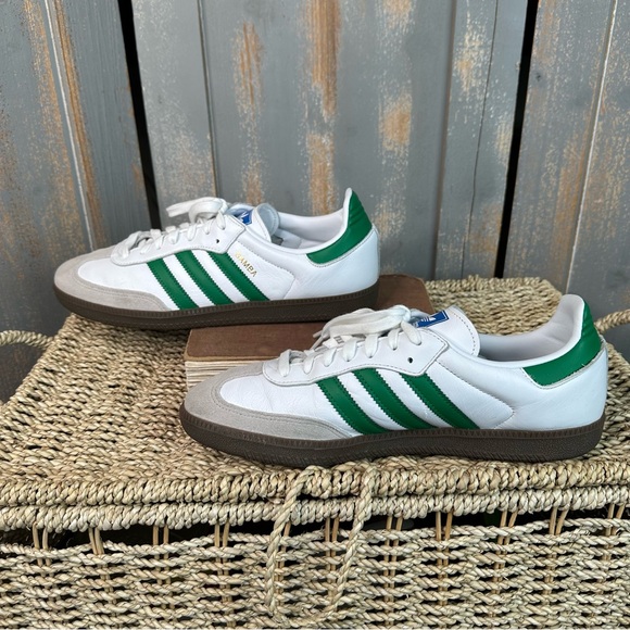 Adidas Samba OG Leather Sneaker Green Sz M 10.5/W 11.5 - Picture 11 of 13